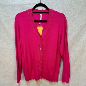 Grecerelle Pink Cardigan Sweater XL